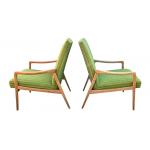 Pair of Mid Century Restored Beech Arm Chairs
